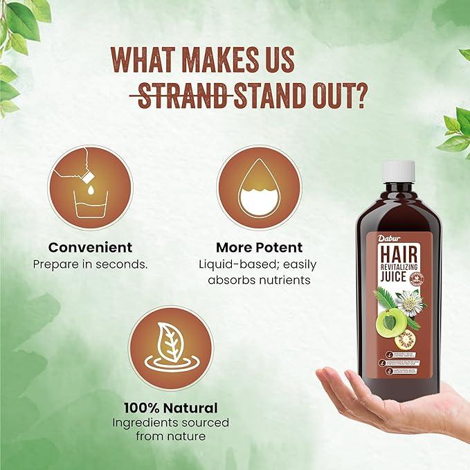 Dabur Hair Revitalizing Juice - Hair Growth & Fall Control - Image 3