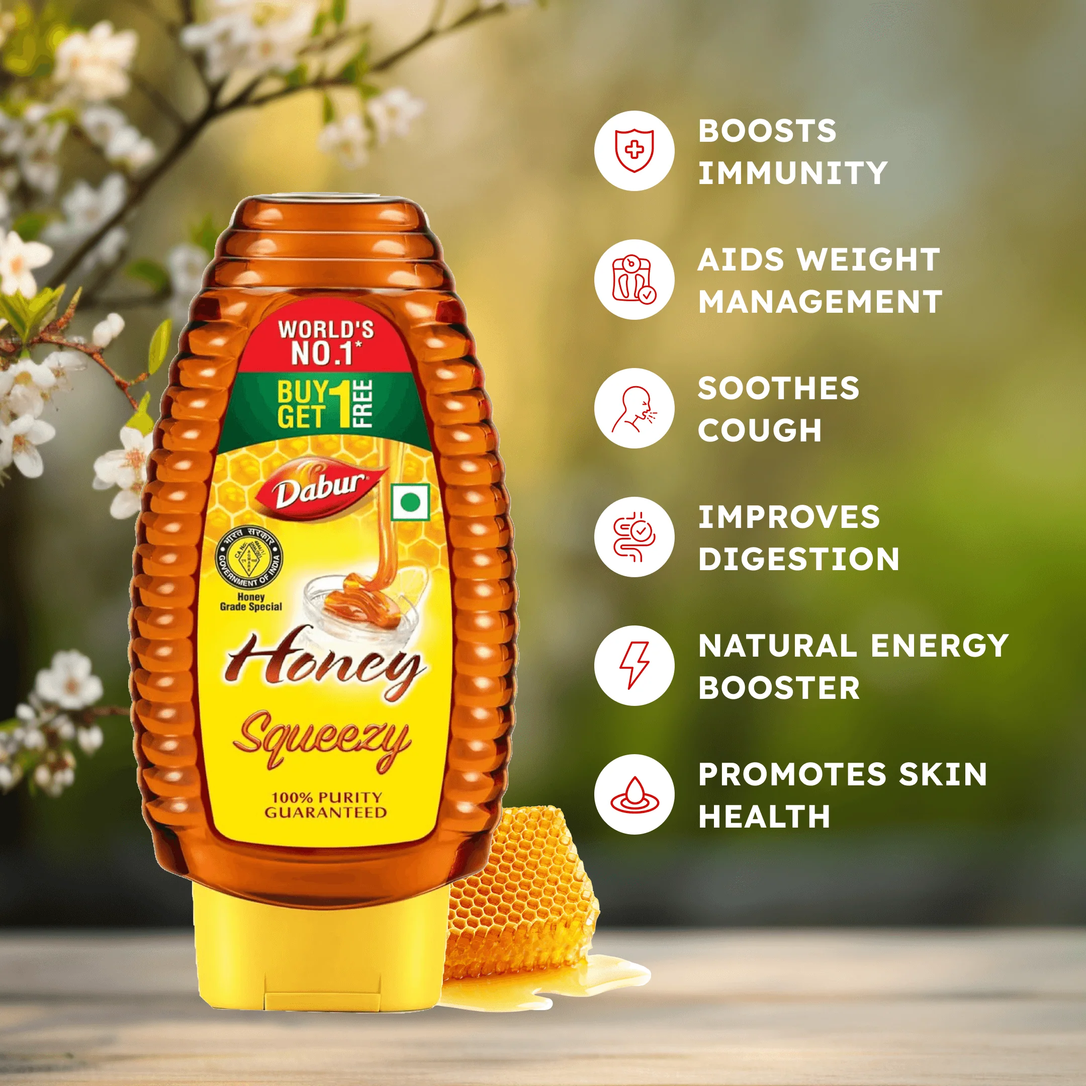 Dabur Himalayan Shilajit Resin 15g + Honey Squeezy 400g x 2 – Ayurvedic Energy - Image 10
