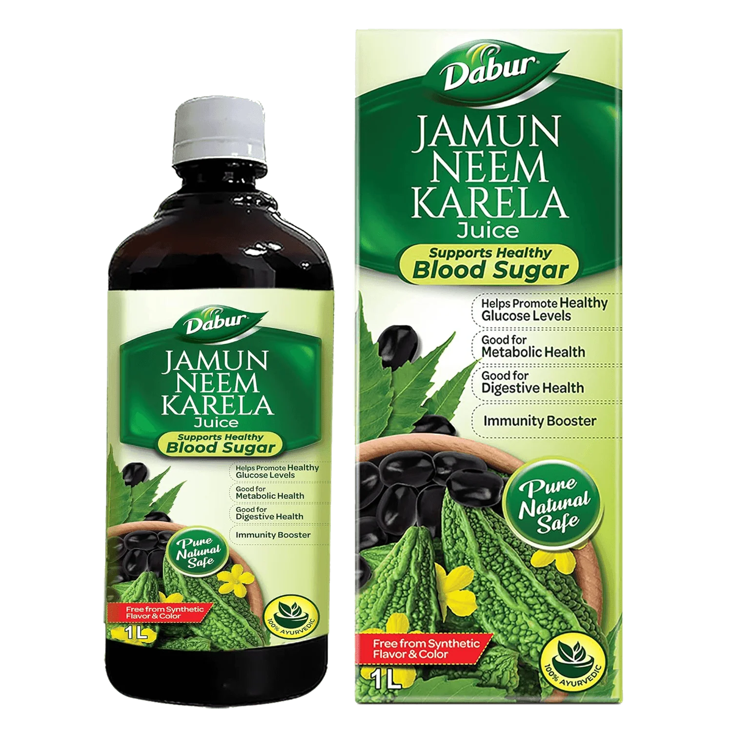 Dabur Jamun Neem Karela Juice | Control Blood Sugar Levels and Bad Cholesterol | Metabolic & Digestive | Diabetic Care