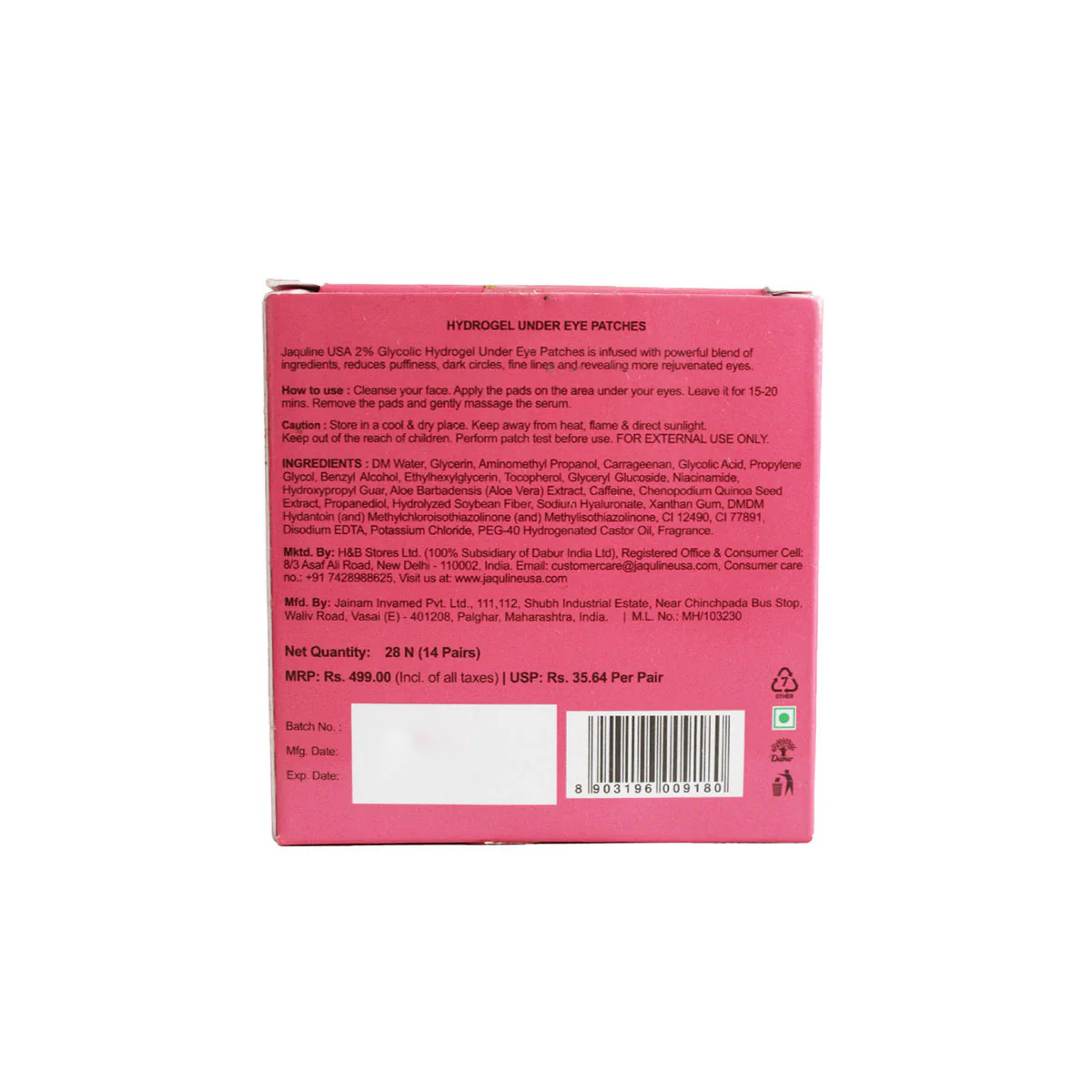 Jaquline USA 2% Glycolic Hydrogel Under Eye Patches - Image 8