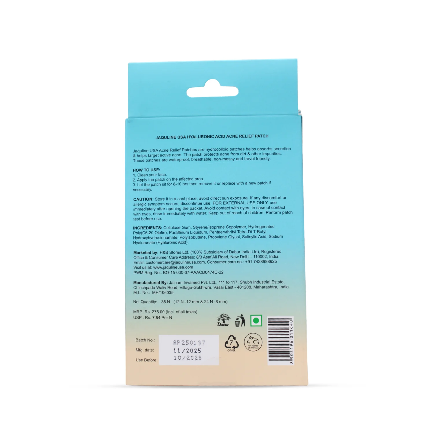 Jaquline USA Acne Relief Patch Hyaluronic Acid - Image 6