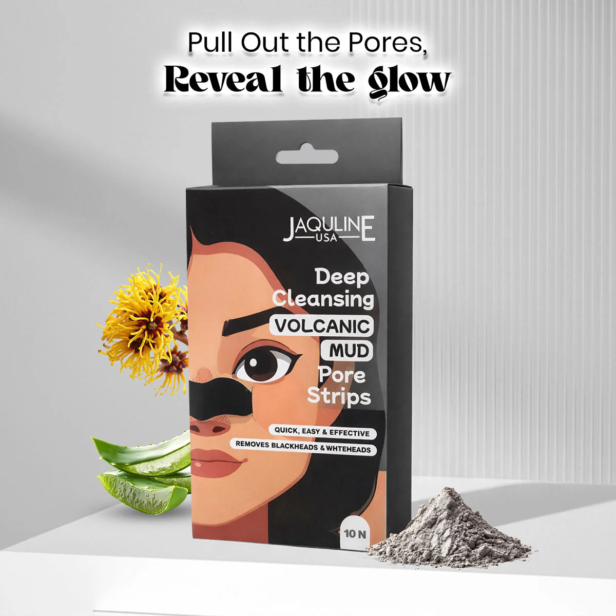 Jaquline USA Volcanic Mud Nose Strip - Image 5